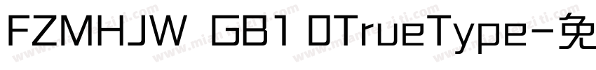 FZMHJW  GB1 0TrueType字体转换